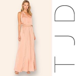 NWT The Jetset Diaries Peach Copper Maxi Dress, Size 8, MSRP‎ $198